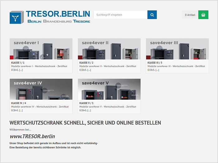 Tresor Berlin Qualitätstresore Webshop